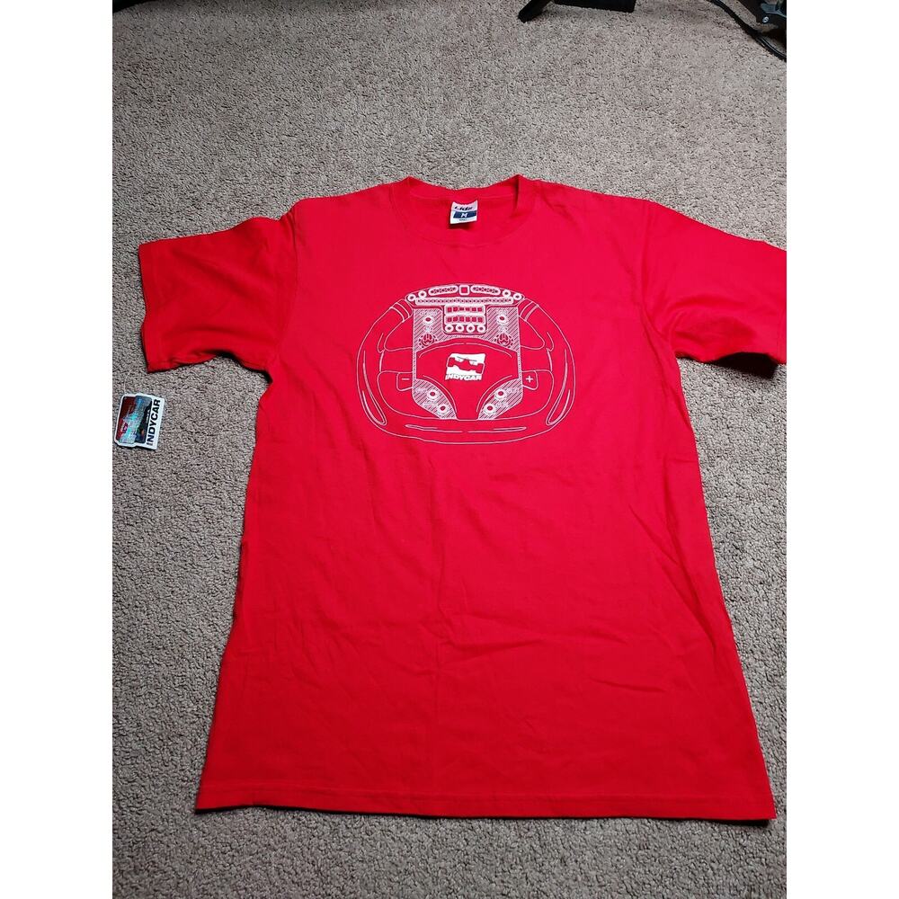 NWT Men's Size Medium Lids IndyCar Steering Wheel T-shirt Graphic Tee